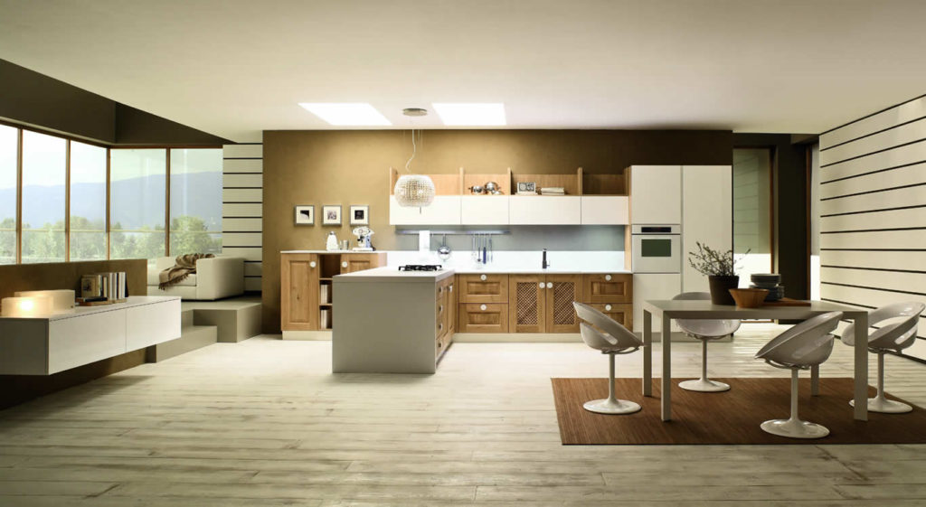 Cucina in rovere massello stile Country - Cucina classica