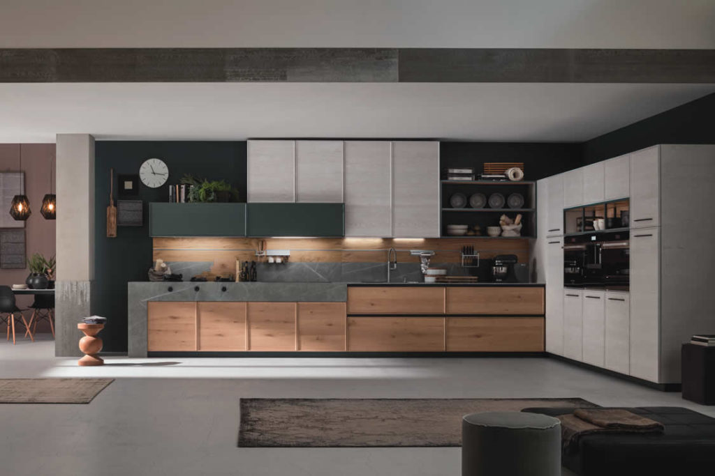 Cucina in rovere naturale a telaio - Cucina moderna